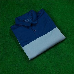 Nike Golf DRI FIT Blue/Gray Block Polo